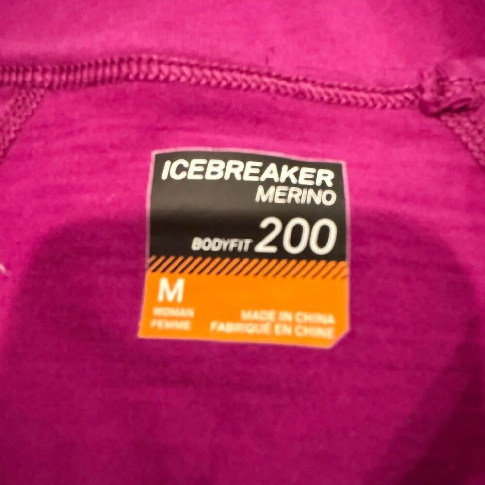 Icebreaker 200 Oasis Long Sleeve Crewe Size M - Picture 3 of 5